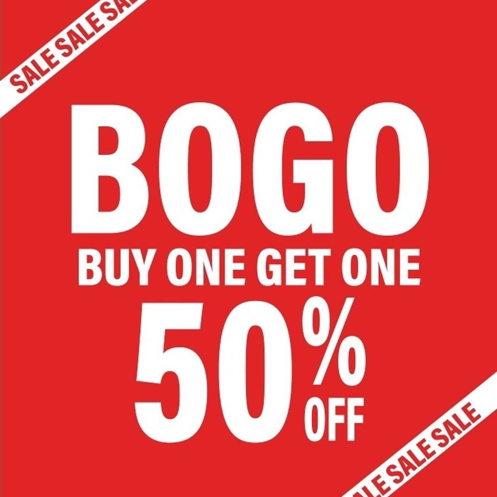 **BUY 1 GET 1 50% OFF - ALL ITEMS!!! **